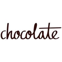 chocolate lettering font vector