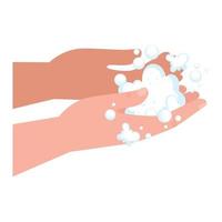 hands human with foam vector