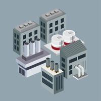 isometric plant with buildings