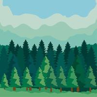 bosque paisaje naturaleza vector