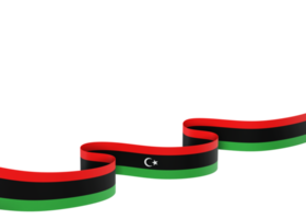 libyen flag design nationaler unabhängigkeitstag banner element transparenter hintergrund png