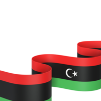 Libya flag design national independence day banner element transparent background png