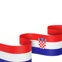 diseño de bandera de croacia día de la independencia nacional elemento de banner fondo transparente png