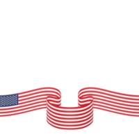 United States flag design national independence day banner element transparent background png