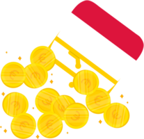 polen handgezeichnete flagge polnische münzen handgezeichnet png