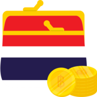 Thailand hand- getrokken vlag Thais baht hand- getrokken png