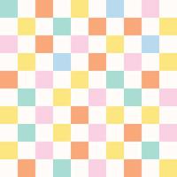 Cute childish Checkerboard Y2K seamless pattern vector background with colorful grid. Abstract sweet children repeat texture wallpaper, modern trendy textile design