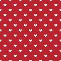 Cute white heart seamless pattern vector on red background, christmas wallpaper, digital paper used for computer graphic, craft card, gift wrapping paper and more