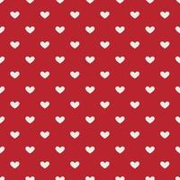 Cute white heart seamless pattern vector on red background, christmas wallpaper, digital paper used for computer graphic, craft card, gift wrapping paper and more