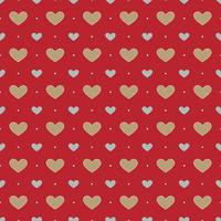 Cute heart seamless pattern vector on red background, christmas wallpaper, digital paper used for computer graphic, craft card, gift wrapping paper and more