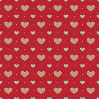 Cute heart seamless pattern vector on red background, christmas wallpaper, digital paper used for computer graphic, craft card, gift wrapping paper and more