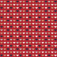 Cute heart seamless pattern vector on red background, christmas wallpaper, digital paper used for computer graphic, craft card, gift wrapping paper and more