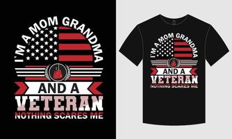 Veteran t-shirt design vector