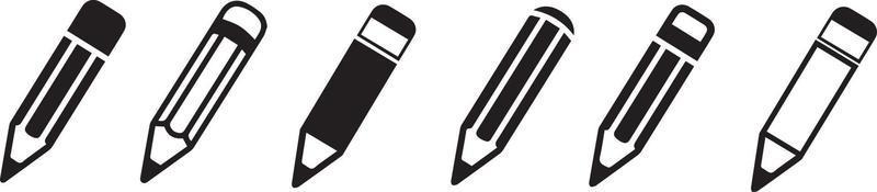 Pencil icon set. Vector illustration