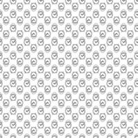 Seamless pattern with doodle alarm clock. Sketch vector black illustration of paint palette and brush. Simple background for print, web and textile design, card, coloring page.