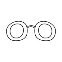 gafas de garabato dibujadas a mano. ilustración de boceto vectorial de anteojos de contorno negro, icono lineal, gafas de sol para imprimir, colorear página, diseño, logotipo. vector