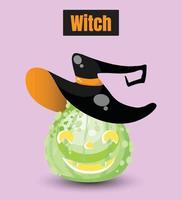 pumpkin monsters Witch vector