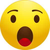 Wow och chockade emoji png