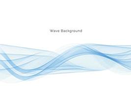 Blue wave design flowing stylish background vector