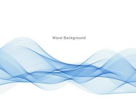 Blue wave design flowing stylish background vector