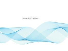 Blue wave design flowing stylish background vector