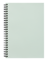 blank white spiral notebook isolated with clipping path for mockup png