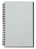 blank spiral notebook isolated with clipping path for mockup png