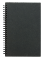 black notebook cover isolated with clipping path for mockup png