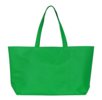 green fabric bag isolated with clipping path for mockup png