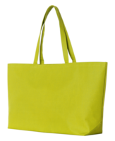 sac en tissu jaune isolé avec chemin de détourage pour maquette png