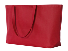 bolsa de tela roja aislada con ruta de recorte para maqueta png