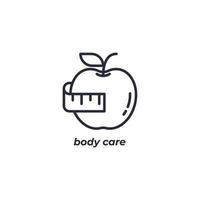 body care line icon. linear style sign for mobile concept and web design. Outline vector icon. Symbol, logo illustration. Vector graphics