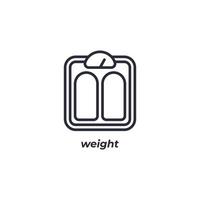 weight line icon. linear style sign for mobile concept and web design. Outline vector icon. Symbol, logo illustration. Vector graphics