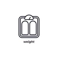 weight line icon. linear style sign for mobile concept and web design. Outline vector icon. Symbol, logo illustration. Vector graphics