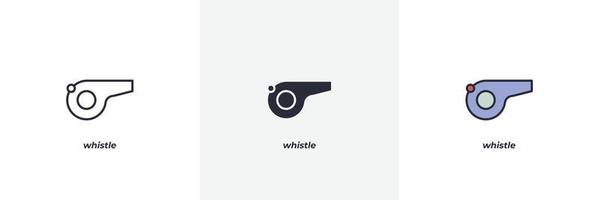 whistle icon. Line, solid and filled outline colorful version, outline and filled vector sign. Idea Symbol, logo illustration. Vector graphics