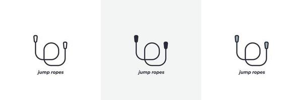 jump ropes icon. Line, solid and filled outline colorful version, outline and filled vector sign. Idea Symbol, logo illustration. Vector graphics