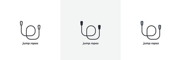 jump ropes icon. Line, solid and filled outline colorful version, outline and filled vector sign. Idea Symbol, logo illustration. Vector graphics