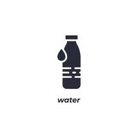 Vector sign of water symbol is isolated on a white background. icon color editable.