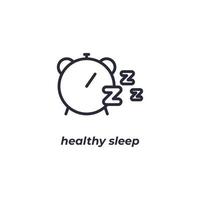 healthy sleep line icon. linear style sign for mobile concept and web design. Outline vector icon. Symbol, logo illustration. Vector graphics