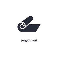 Vector sign of yoga mat symbol is isolated on a white background. icon color editable.