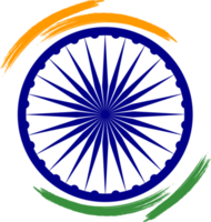 Indien flagga. grön, orange png