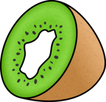 groen kiwi besnoeiing in voor de helft png