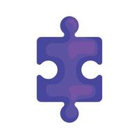 purple puzzle piece vector