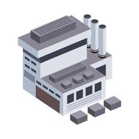 factory place isometric style vector