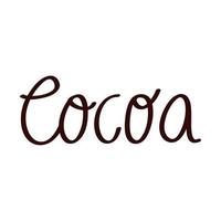 caligrafía de letras de cacao vector