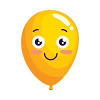 happy balloon helium smiling vector