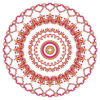 Abstract mandala pattern with round shape png