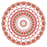 Abstract mandala pattern with round shape png