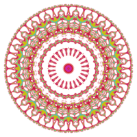 Abstract mandala pattern with round shape png