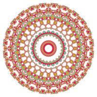 Abstract mandala pattern with round shape png